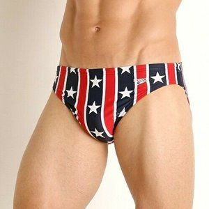 Speedo Men's Stars and Bars Solar Bikini Brief NEW